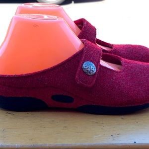 BERKEMANN Berkoflex Mules Clog Florina Dark Red Slippers Size 9